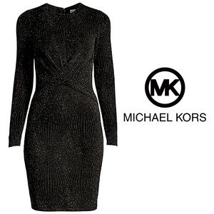 Michael Kors glitter twistfront dress